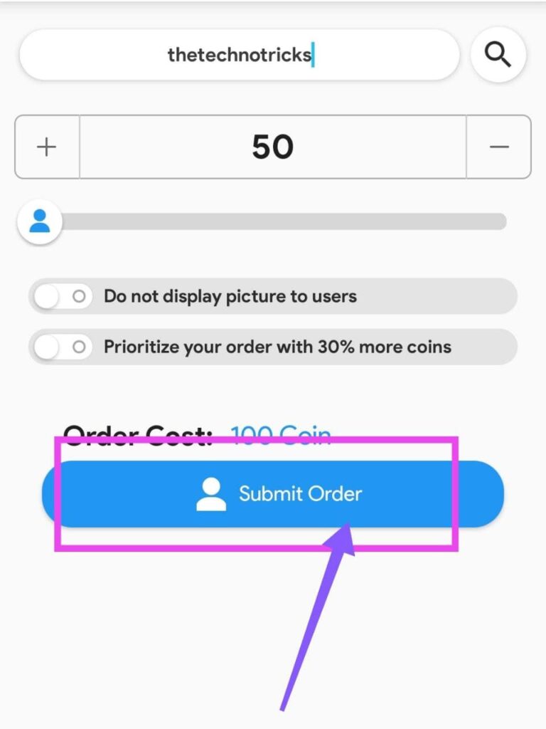 Submit Order